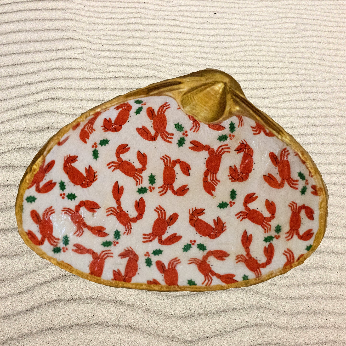 Lobster Pound Decoupage Shell