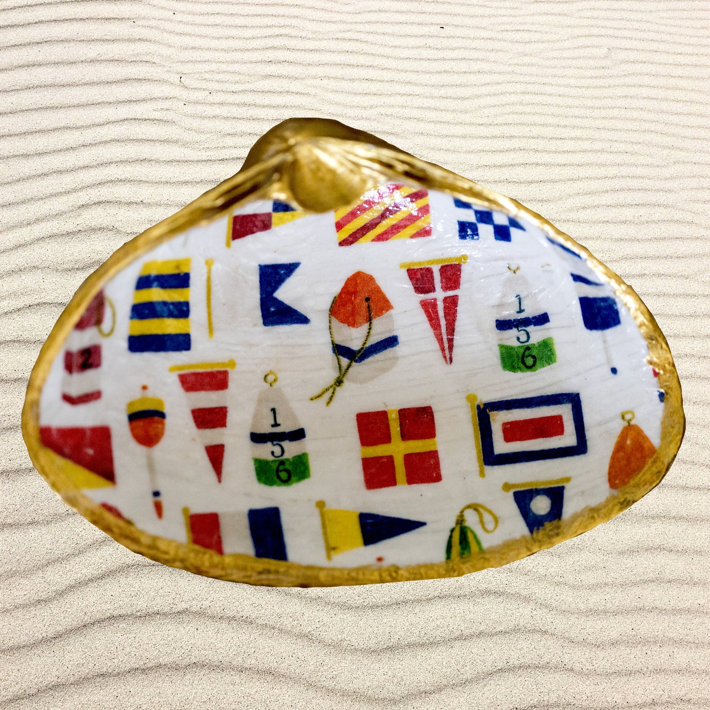 Nautical Decoupage Shell