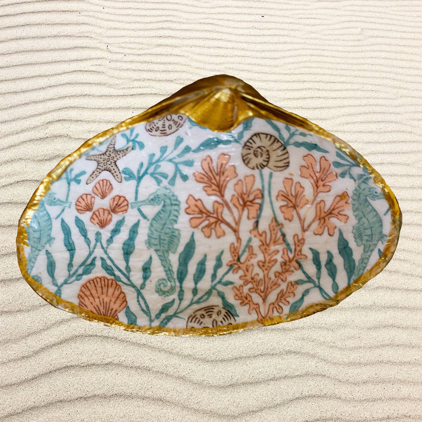 Under the Sea Decoupage Shell
