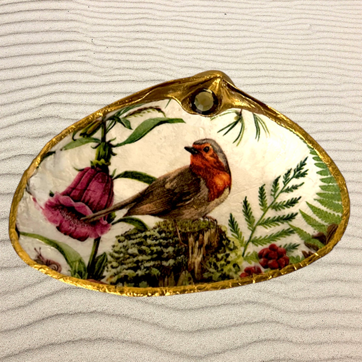 Orange Variant Decoupage Shell